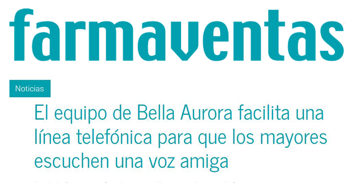 Farmaventas comparte la línea directa de Bella Aurora