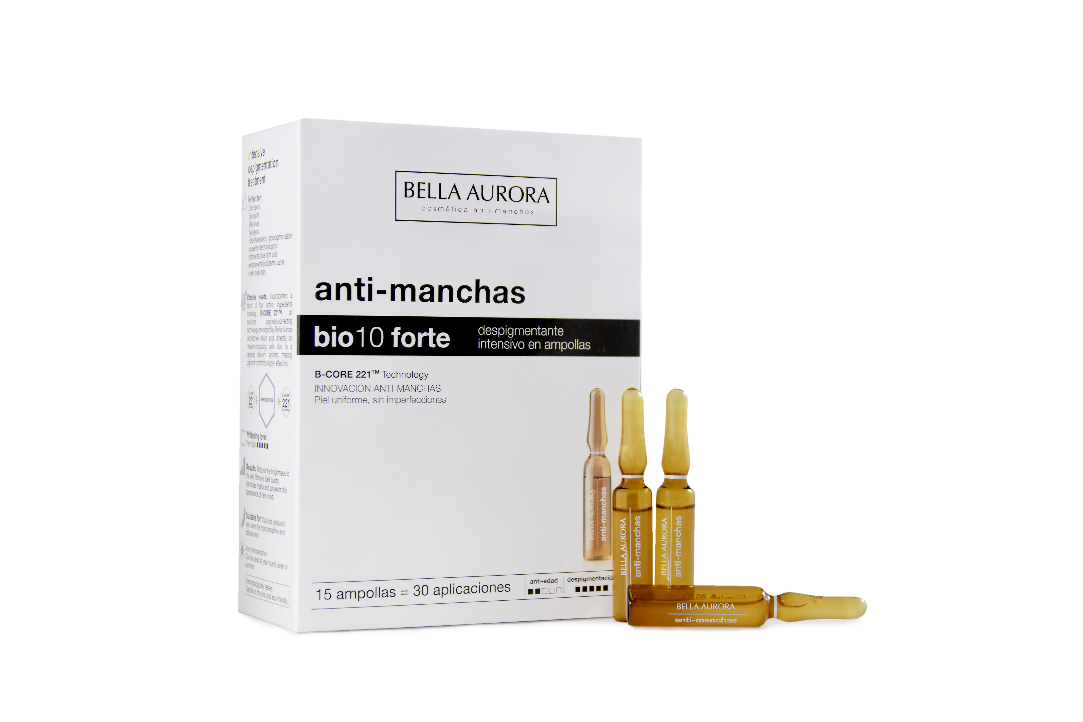 bella aurora despigmentante bio forte 3 en 1 + eyes - delaUz